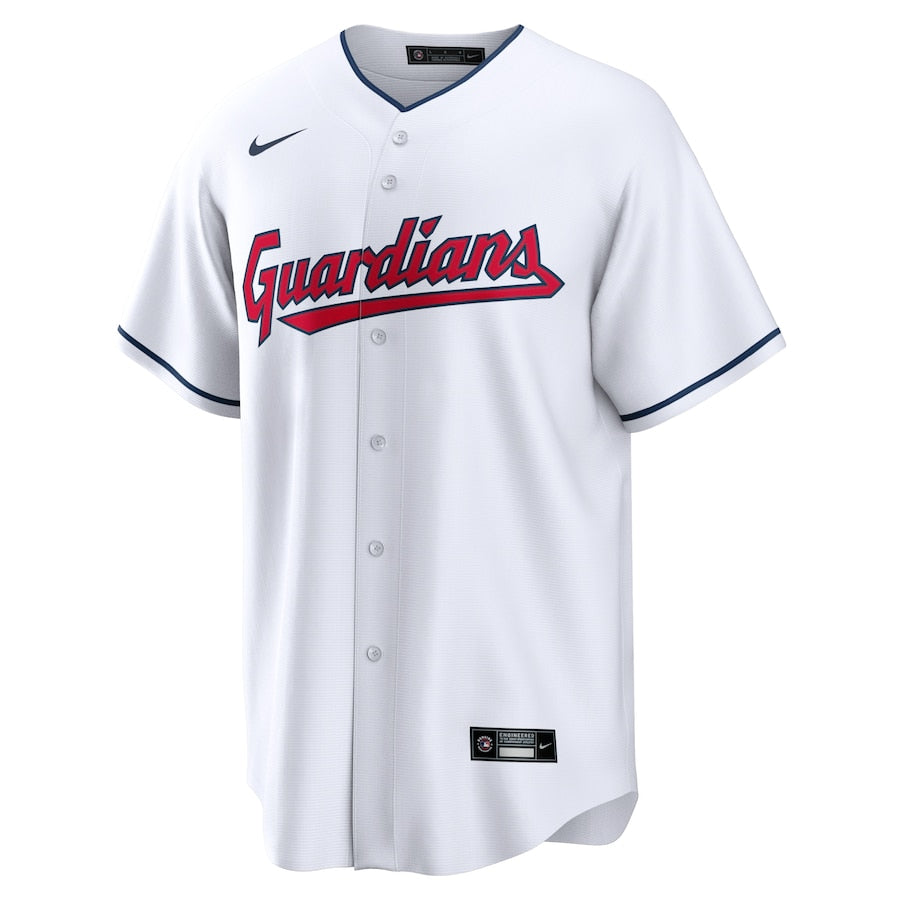 Men s Nike Cleveland Guardians White Home Replica Jersey Official Team Jersey Sports Fan Apparel Official MLB Team Apparel Baseball Fan Gear