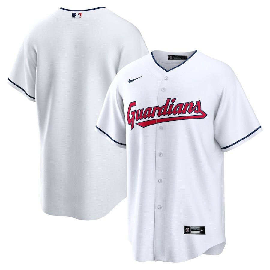Men s Nike Cleveland Guardians White Home Replica Jersey Official Team Jersey Sports Fan Apparel Official MLB Team Apparel Baseball Fan Gear