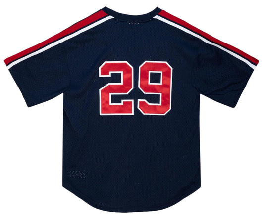 Men s Rod Carew California Angels Mitchell And Ness Cooperstown Collection Mesh Batting Practice Button-Up Jersey - Navy Official Team Jersey Sports F