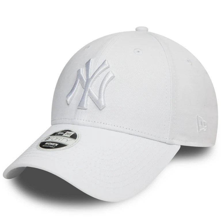 New York Yankees MLB League Essential 9FORTY Women Strapback White White Official Team Hat Sports Fan Cap Official MLB Team Hat Baseball Fan Cap