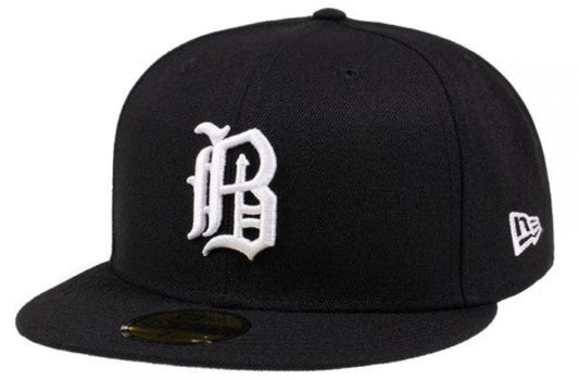 Birmingham Barons New Era Jordan Era 59FIFTY Fitted Hat - Black Official Team Hat Sports Fan Cap Official MLB Team Hat Baseball Fan Cap