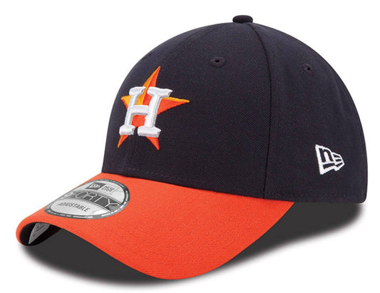 Houston Astros Men s New Era Navy Orange Road League 9FORTY Adjustable Hat Official Team Hat Sports Fan Cap Official MLB Team Hat Baseball Fan Cap