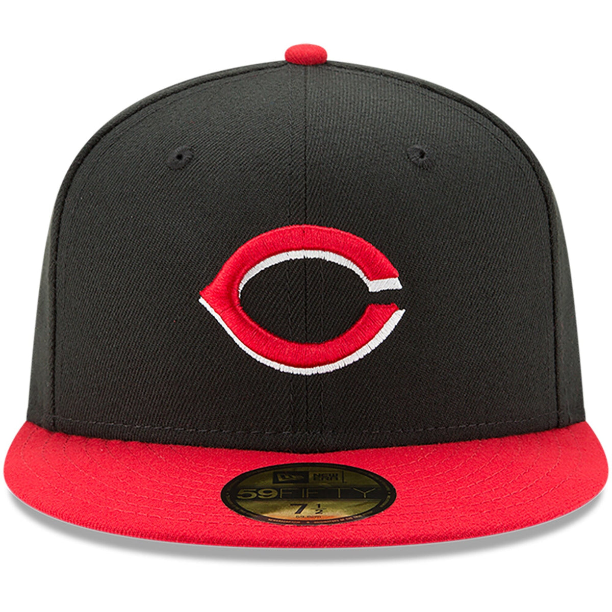 Men s Cincinnati Reds New Era Black Red Alternate Authentic Collection On-Field 59FIFTY Fitted Hat Official Team Hat Sports Fan Cap Official MLB Team