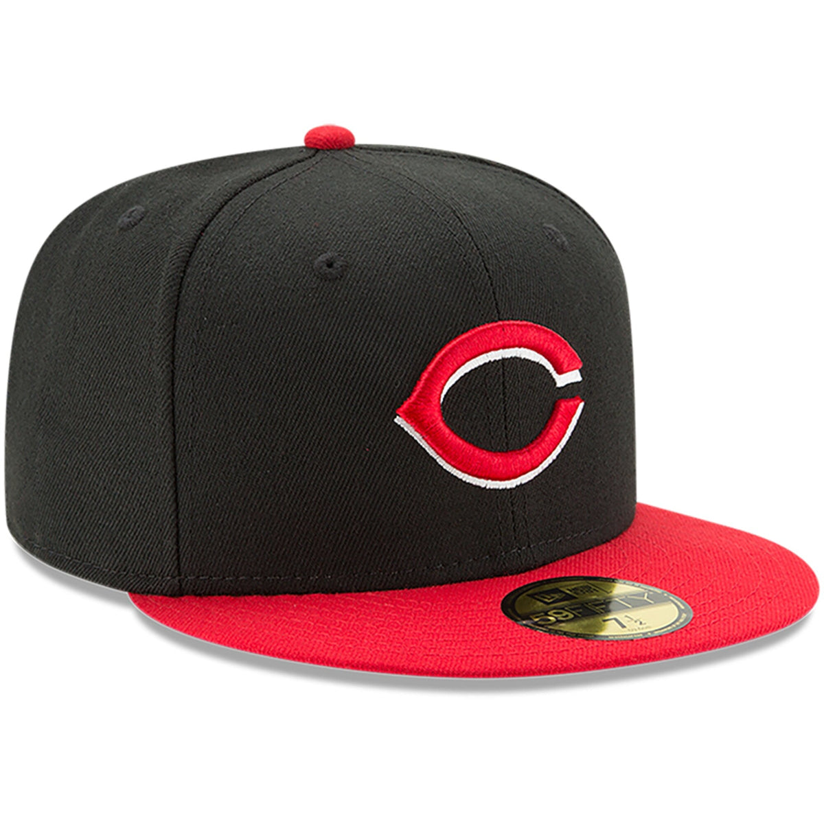 Men s Cincinnati Reds New Era Black Red Alternate Authentic Collection On-Field 59FIFTY Fitted Hat Official Team Hat Sports Fan Cap Official MLB Team