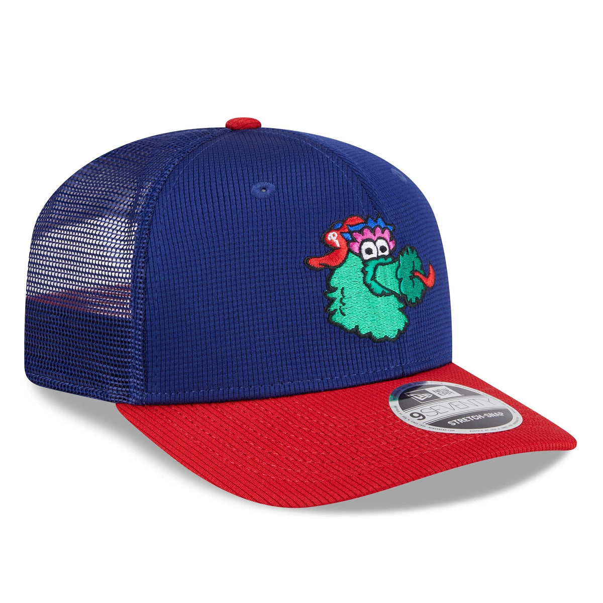 Philadelphia Phillies New Era Deep Blue Red Batting Practice 9SEVENTY Trucker Hat Official Team Hat Sports Fan Cap Official MLB Team Hat Baseball Fan