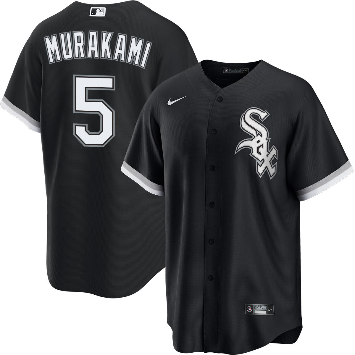 Men s Munetaka Murakami Chicago White Sox NIKE Replica Black Alternate Jersey Official Team Jersey Sports Fan Apparel Official MLB Team Apparel Baseba