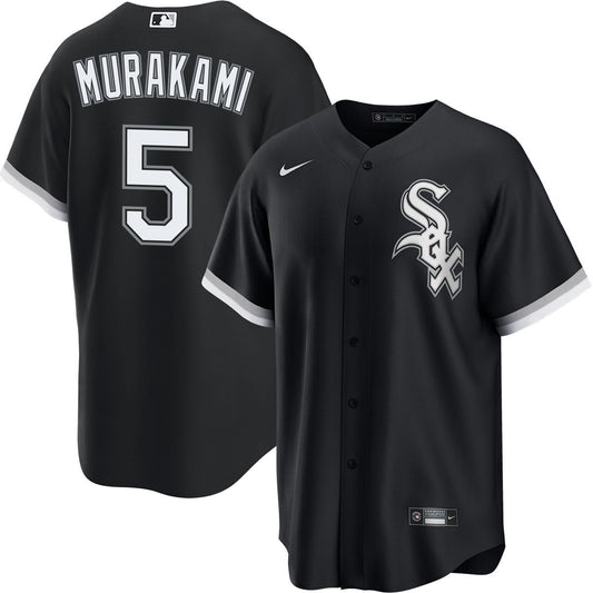 Men s Munetaka Murakami Chicago White Sox NIKE Premium Replica Black Alternate Jersey-Pro Tackle Twill Lettering Official Team Jersey Sports Fan Appar