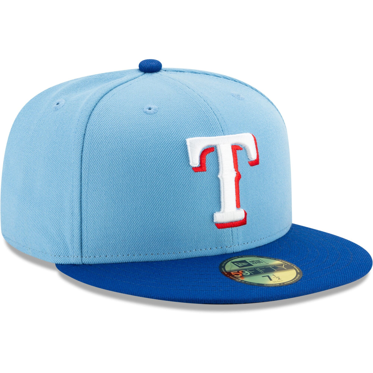 New Era Texas Rangers Light Blue Royal On-Field Authentic Collection 59FIFTY Fitted Hat Official Team Hat Sports Fan Cap Official MLB Team Hat Basebal