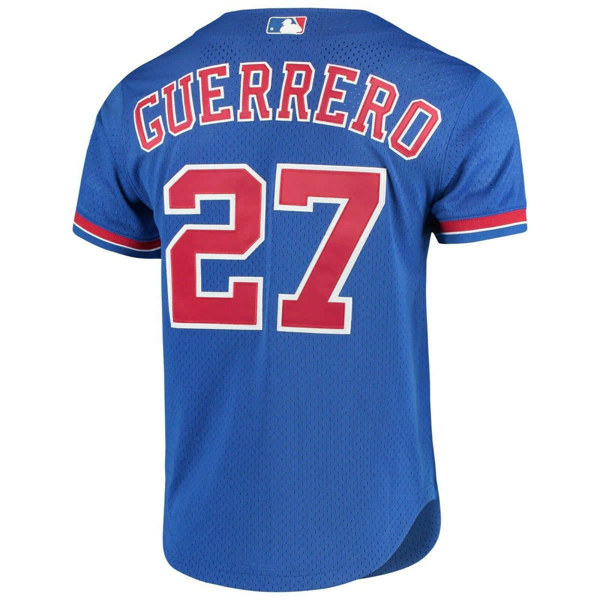 Men s Montreal Expos Vladimir Guerrero Mitchell And Ness Royal 2002 Authentic Cooperstown Collection Mesh Batting Practice Jersey Official Team Jersey
