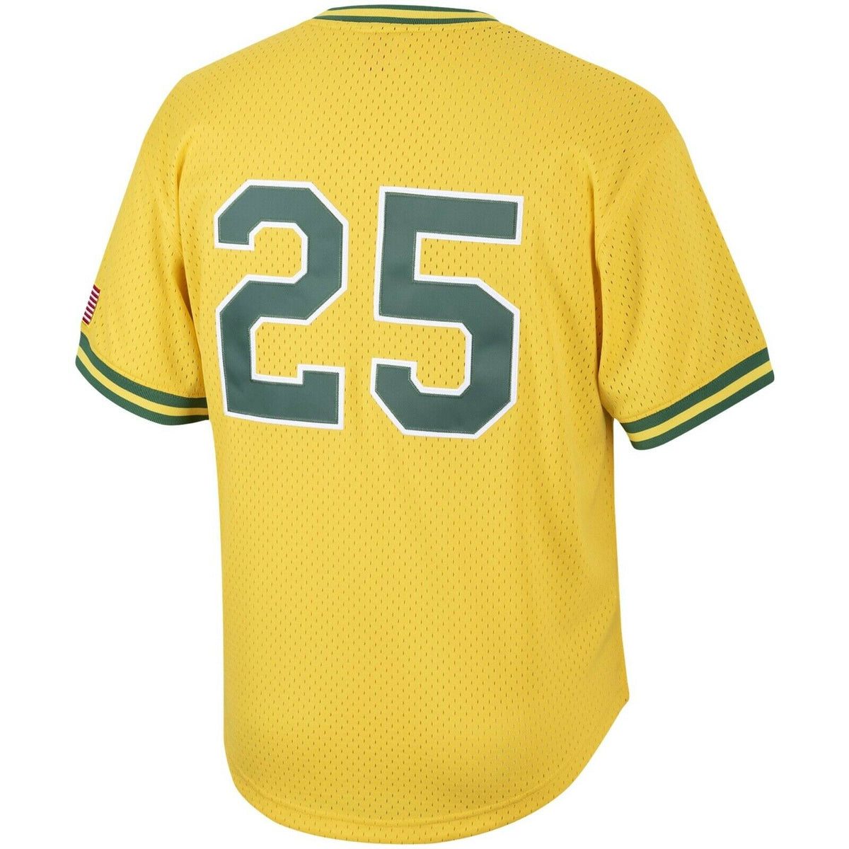 Mitchell And Ness Oakland Athletics Mark McGwire 1990 Cooperstown Collection Authentic Practice Jersey - Yellow Official Team Jersey Sports Fan Appare