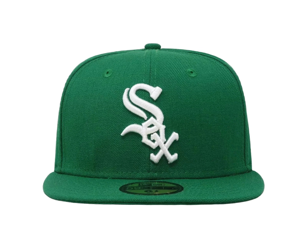 Chicago White Sox New Era Kelly Green Halfway To St Patrick s Day 59FIFTY Fitted Hat Official Team Hat Sports Fan Cap Official MLB Team Hat Baseball F