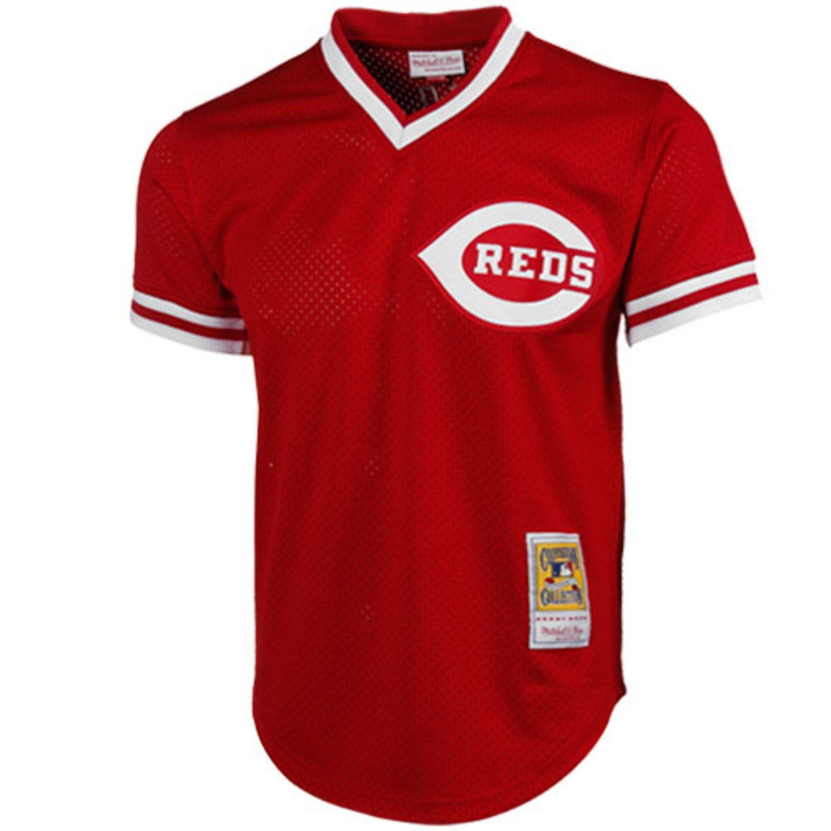 Men s Cincinnati Reds Johnny Bench Mitchell And Ness Red 1983 Authentic Cooperstown Collection Mesh Batting Practice Jersey Official Team Jersey Sport