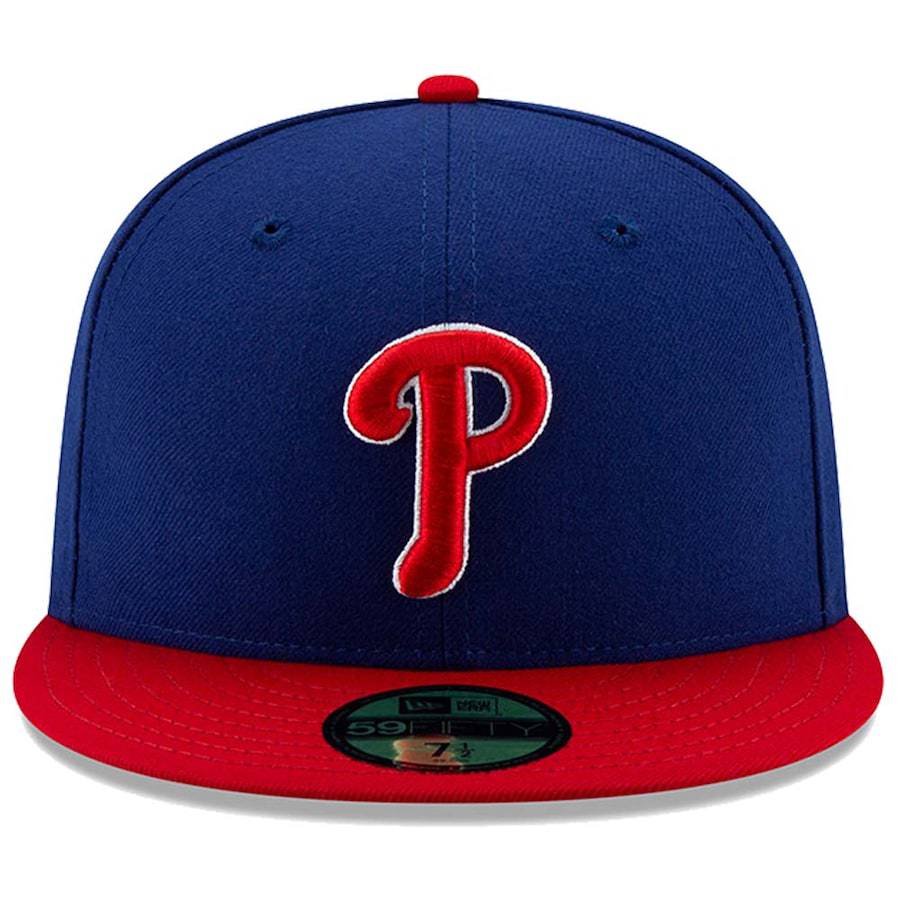 Mens New Era MLB Philadelphia Phillies Authentic On Field Alternate 59FIFTY Hat Official Team Hat Sports Fan Cap Official MLB Team Hat Baseball Fan Ca