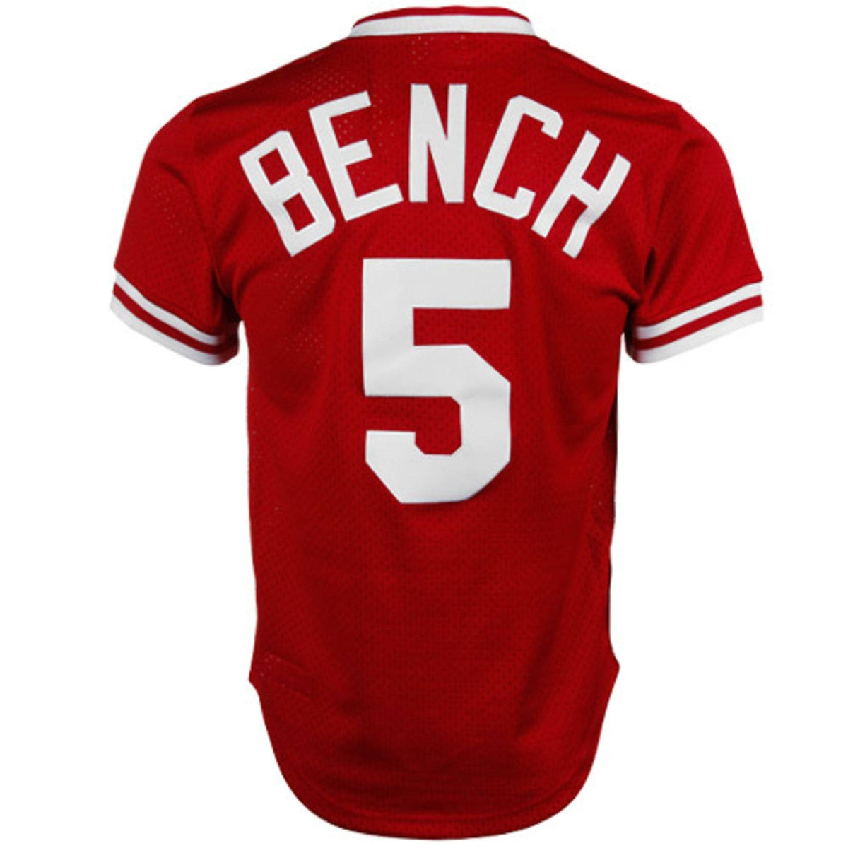 Men s Cincinnati Reds Johnny Bench Mitchell And Ness Red 1983 Authentic Cooperstown Collection Mesh Batting Practice Jersey Official Team Jersey Sport