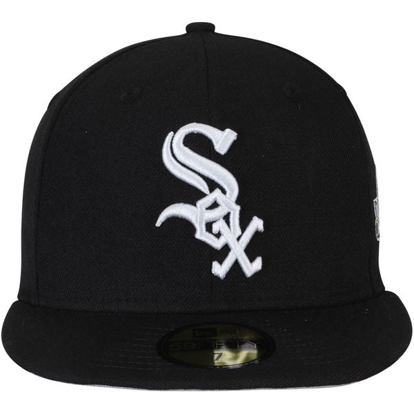 Chicago White Sox New Era 2005 World Series Wool 59FIFTY Fitted Hat - Black Official Team Hat Sports Fan Cap Official MLB Team Hat Baseball Fan Cap