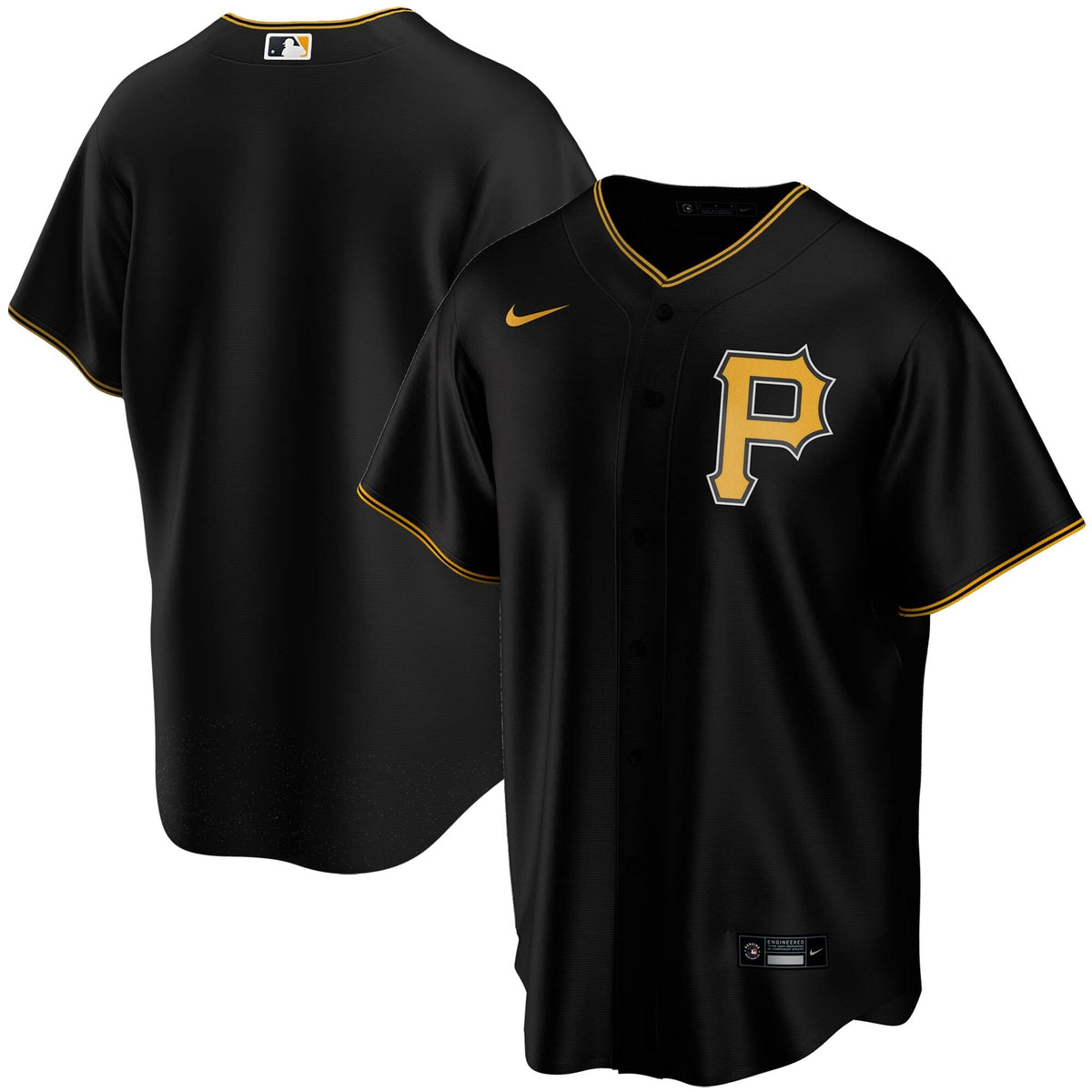 Men s Pittsburgh Pirates Nike Black Alternate Replica Team Jersey Official Team Jersey Sports Fan Apparel Official MLB Team Apparel Baseball Fan Gear