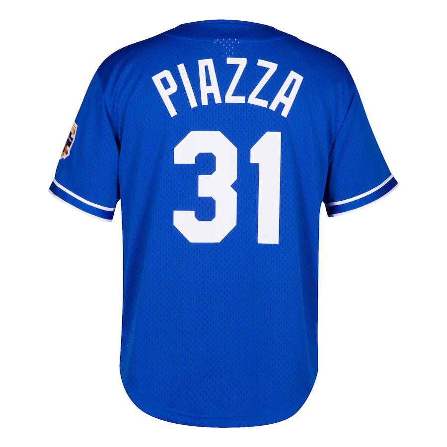 Men s Los Angeles Dodgers Mike Piazza Mitchell And Ness Royal Cooperstown Collection Mesh Batting Practice Jersey Official Team Jersey Sports Fan Appa