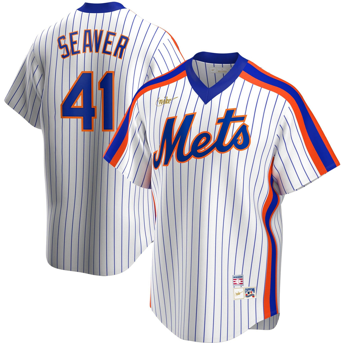 Men s Nike Tom Seaver New York Mets Cooperstown Collection Royal Pinstripe Replica Jersey Official Team Jersey Sports Fan Apparel Official MLB Team Ap