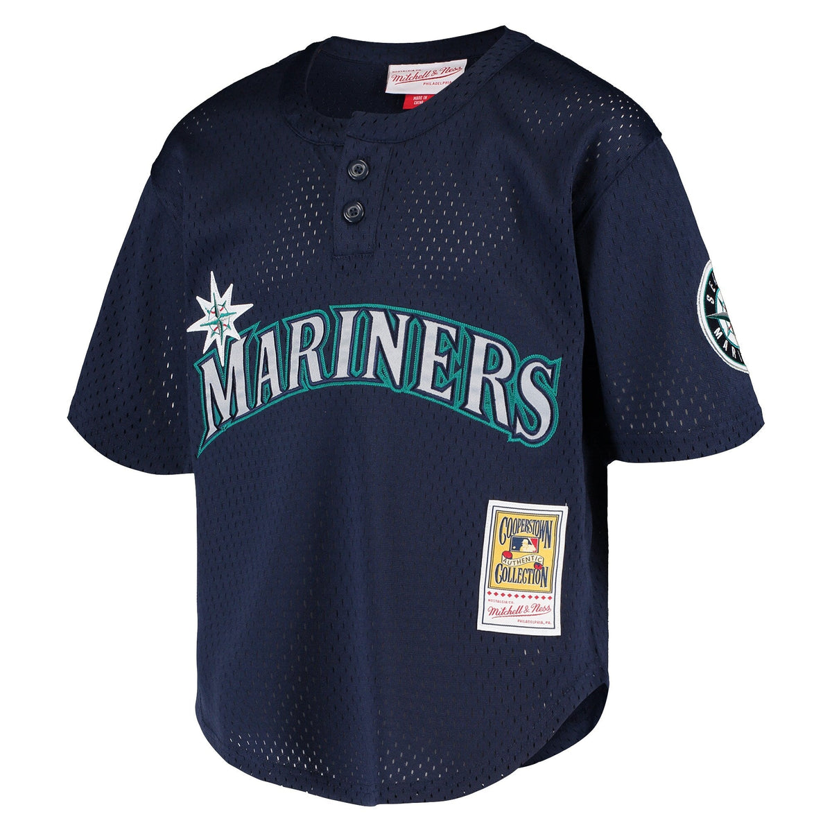 Youth Seattle Mariners Ken Griffey Jr Mitchell And Ness Navy Cooperstown Collection Mesh Batting Practice Jersey Official Team Jersey Sports Fan Appar