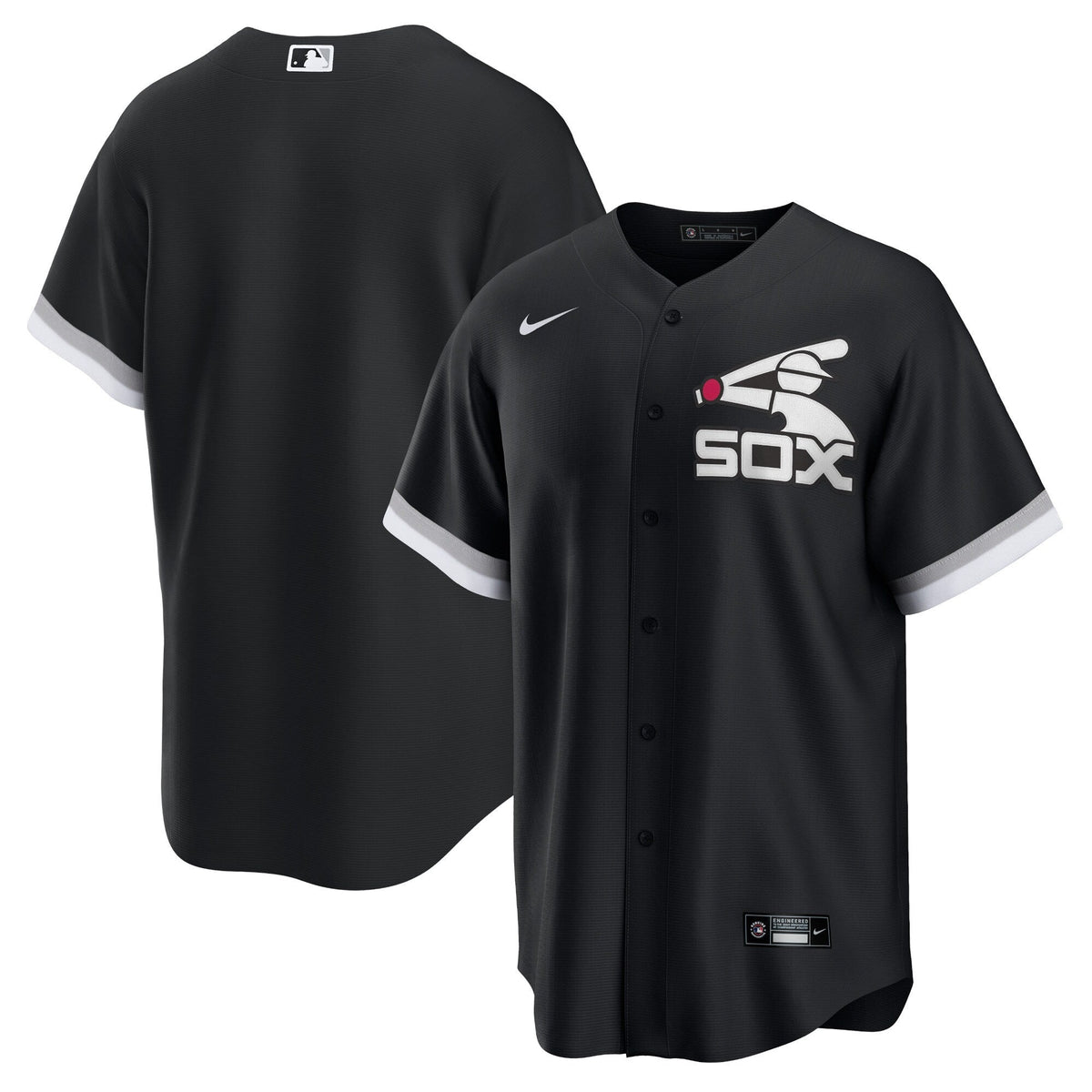 Men s Chicago White Sox Nike Batterman Replica Team Jersey - Black Official Team Jersey Sports Fan Apparel Official MLB Team Apparel Baseball Fan Gear