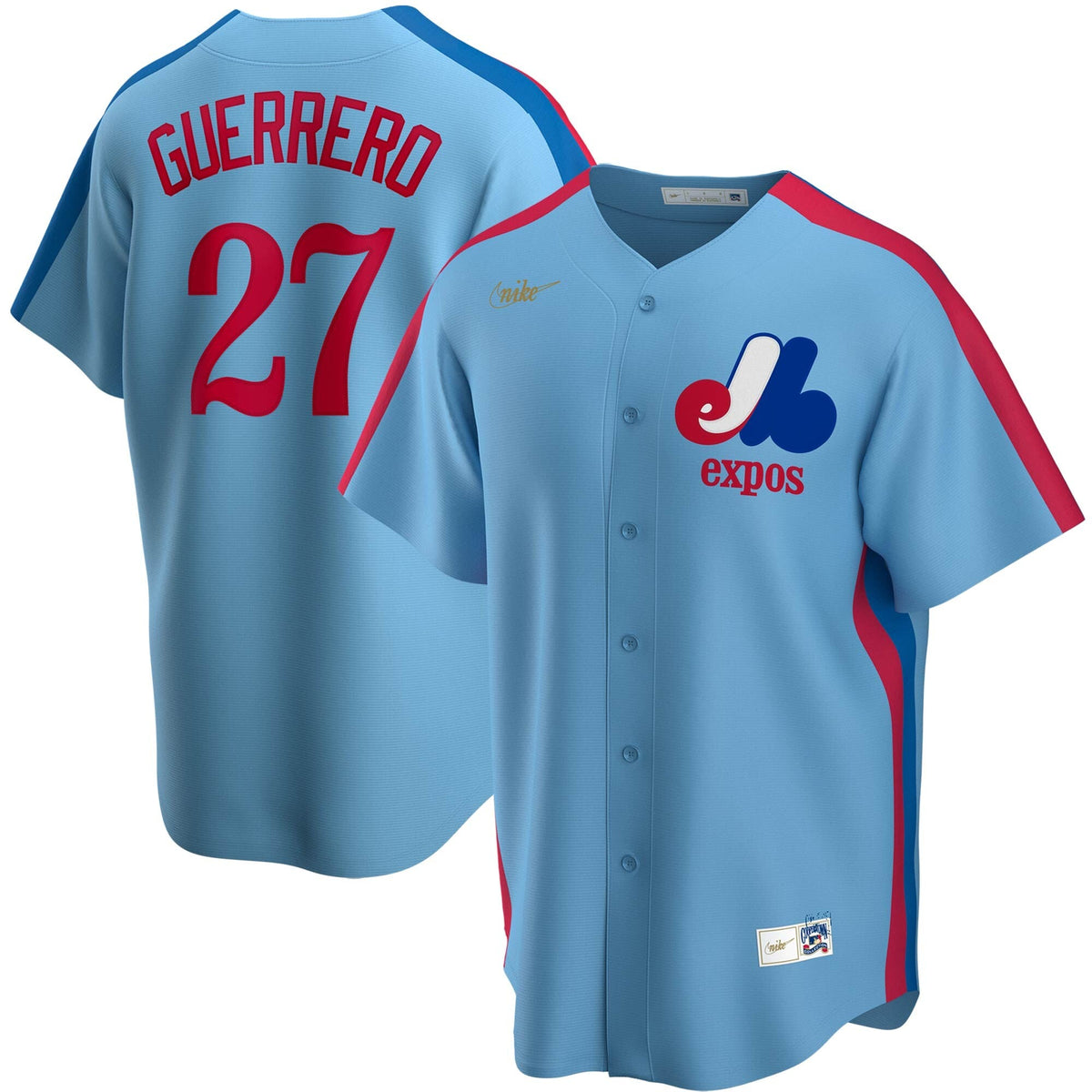 Men s Montreal Expos Vladimir Guerrero Nike Light Blue Road Cooperstown Collection Team Jersey Official Team Jersey Sports Fan Apparel Official MLB Te