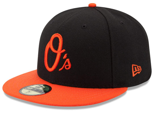 Men s Baltimore Orioles New Era Black Orange Alternate Authentic Collection On Field 59FIFTY Performance Fitted Hat Official Team Hat Sports Fan Cap O