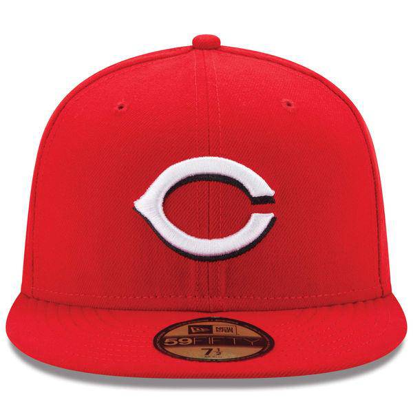 Men s Cincinnati Reds New Era Red Home Authentic Collection On-Field 59FIFTY Fitted Hat Official Team Hat Sports Fan Cap Official MLB Team Hat Basebal