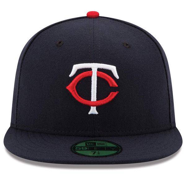 MLB Minnesota Twins Home AC On Field 59Fifty Fitted Cap Official Team Hat Sports Fan Cap Official MLB Team Hat Baseball Fan Cap