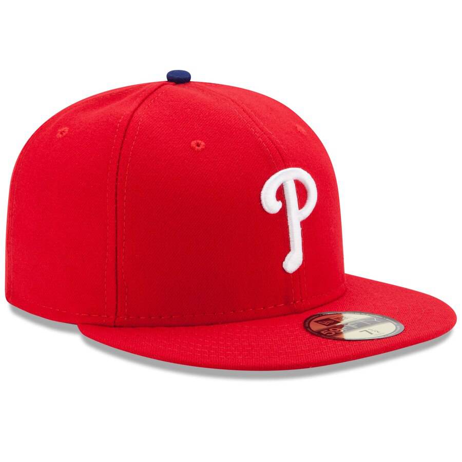 Men s Philadelphia Phillies Authentic Collection On-Field 59FIFTY Fitted Hat Official Team Hat Sports Fan Cap Official MLB Team Hat Baseball Fan Cap