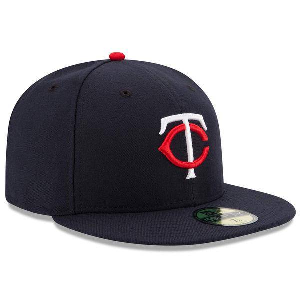 MLB Minnesota Twins Home AC On Field 59Fifty Fitted Cap Official Team Hat Sports Fan Cap Official MLB Team Hat Baseball Fan Cap