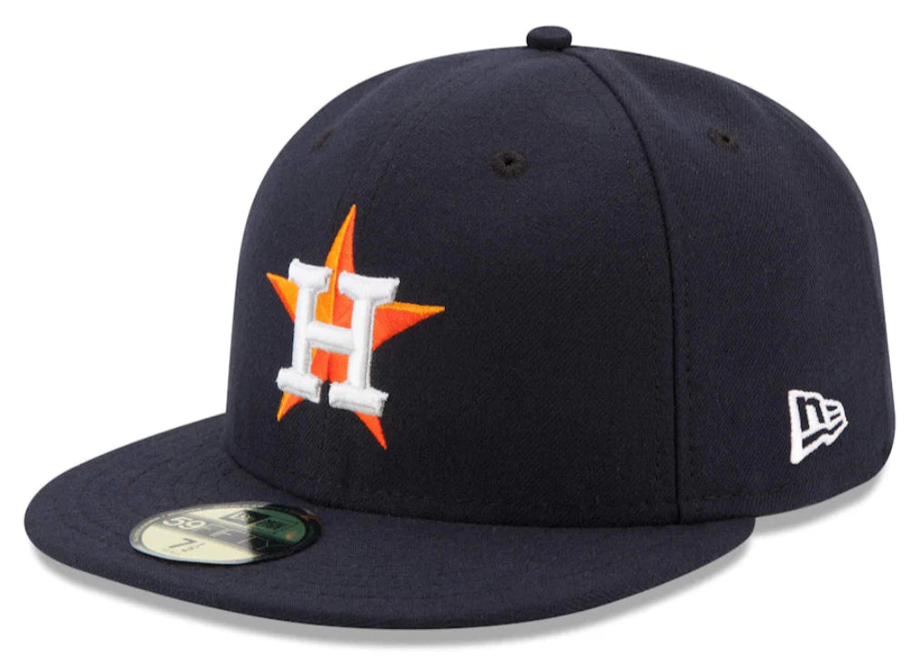Men s Houston Astros New Era Navy Home Authentic Collection On Field 59FIFTY Fitted Hat Official Team Hat Sports Fan Cap Official MLB Team Hat Basebal