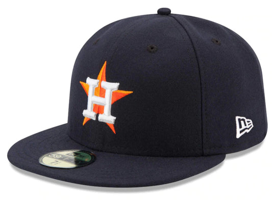 Men s Houston Astros New Era Navy Home Authentic Collection On Field 59FIFTY Fitted Hat Official Team Hat Sports Fan Cap Official MLB Team Hat Basebal