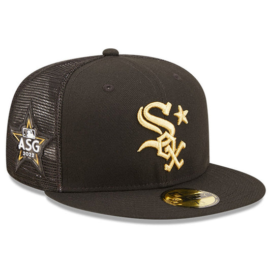 Men s Chicago White Sox New Era Black 2022 MLB All-Star Game On-Field 59FIFTY Fitted Hat Official Team Hat Sports Fan Cap Official MLB Team Hat Baseba