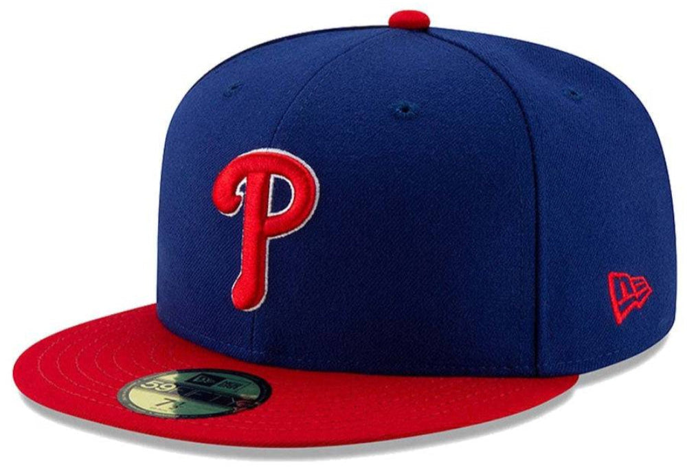 Mens New Era MLB Philadelphia Phillies Authentic On Field Alternate 59FIFTY Hat Official Team Hat Sports Fan Cap Official MLB Team Hat Baseball Fan Ca