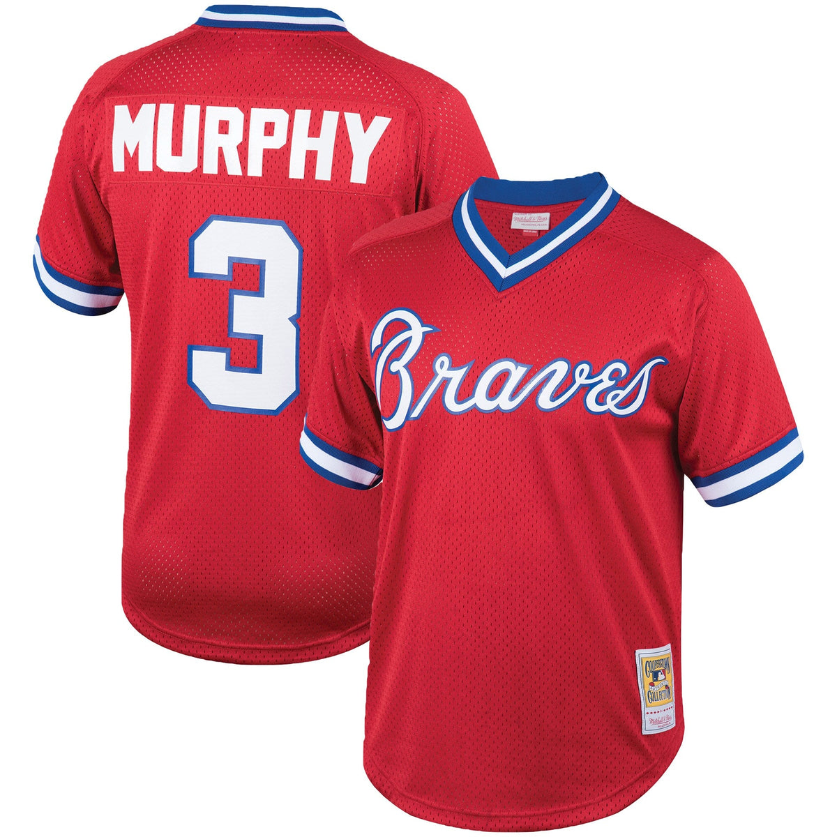Men s Dale Murphy Atlanta Braves Mitchell And Ness Cooperstown Collection Authentic Batting Practice Jersey - Red Official Team Jersey Sports Fan Appa