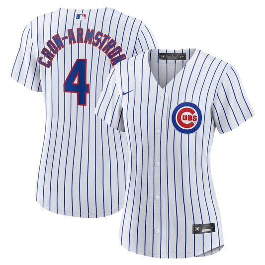 Women s Chicago Cubs Pete Crow-Armstrong Nike White Home Replica Player Jersey Official Team Jersey Sports Fan Apparel Official MLB Team Apparel Baseb