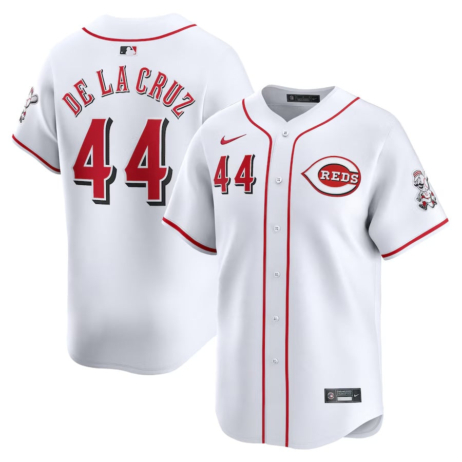 Youth Elly De La Cruz Cincinnati Reds NIKE White Home Limited Replica Jersey Official Team Jersey Sports Fan Apparel Official MLB Team Apparel Basebal