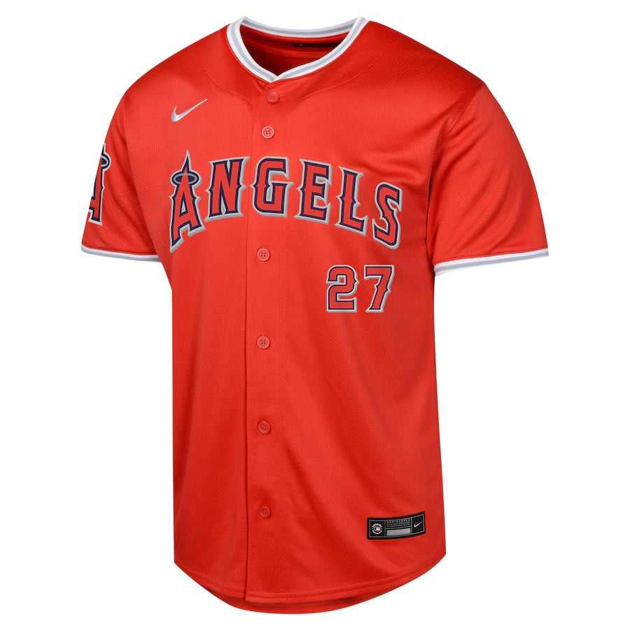 NIKE Youth Mike Trout Los Angeles Angels Red Alternate Limited Jersey Official Team Jersey Sports Fan Apparel Official MLB Team Apparel Baseball Fan G